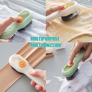 Smart cleaning brush with liquid soap dispenser